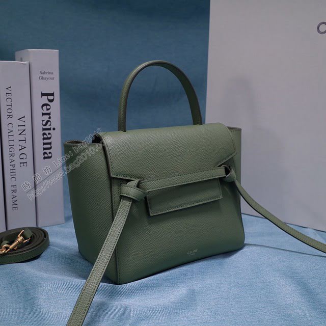 Celine女包 賽琳掌紋牛皮小號手提包 Celine belt bag鯰魚包 189003  slyd2035